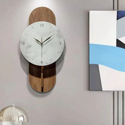 Aesthetic Chinese Wall Clock Creative Pendulum Solid Wood Log Wind Interior Design Unique Art Medieval Decoration Room Decor