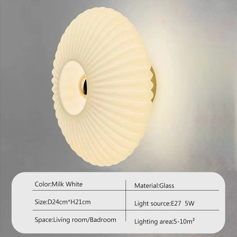 Glass Wall Lamp Glass Wall Sconce For Corridor Background Bedroom Living Room Bedside Ambiance Wall Light Indoor Home Decor RELUX.STORE