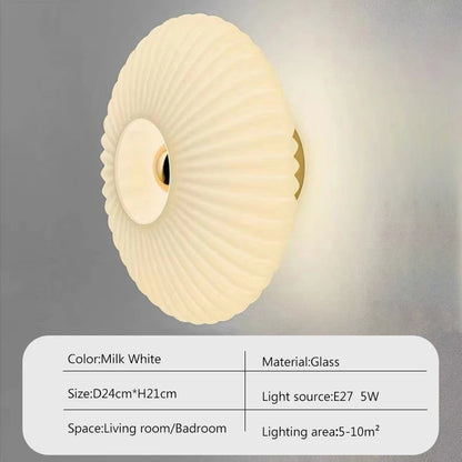 Glass Wall Lamp Glass Wall Sconce For Corridor Background Bedroom Living Room Bedside Ambiance Wall Light Indoor Home Decor RELUX.STORE