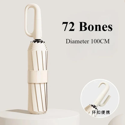 Strong Windproof Automatic Umbrella Sunshade UV Protection Folding Men's Umbrella Buckle Rain Large Parasol for Women