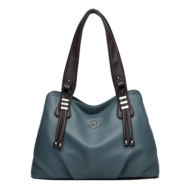 High Quality Soft Leather Handbags for Women Vintage Shoulder Tote Bag Luxury Designer Ladies Large Capacity Top-Handle Bags Sac RELUX.STORE