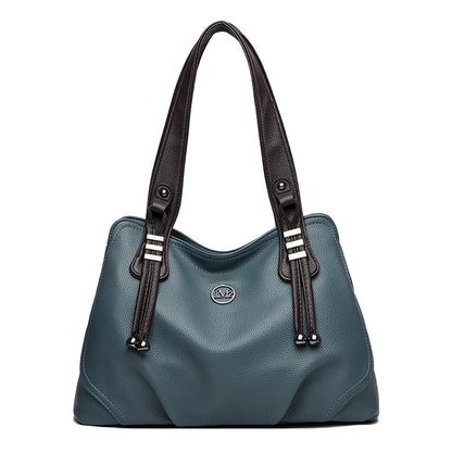 High Quality Soft Leather Handbags for Women Vintage Shoulder Tote Bag Luxury Designer Ladies Large Capacity Top-Handle Bags Sac RELUX.STORE