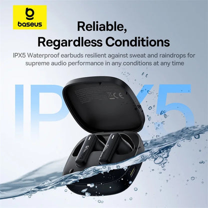Baseus Bowie E19 Wireless Earphones Bluetooth 5.3 Big Bass 12mm Drivers IPX5 Waterproof Earbuds 33Hrs Battery Life Headphones RELUX.STORE