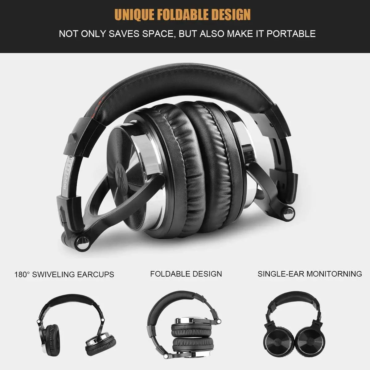 Oneodio Wired Headphones Professional Studio DJ Headphone With Microphone Over Ear Hi-Res Headset Monitoring For Music Phone RELUX.STORE