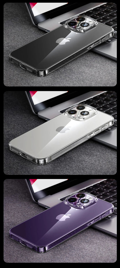 Joyroom Case For iPhone 17 Pro Max Case Crystal Transparent No Yellowing Lens Protection Cover For iPhone 16 Pro Shockproof Case RELUX.STORE