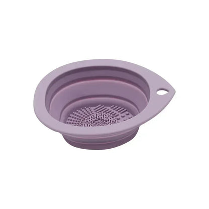 Silicone Makeup Brush Cleaner Folding Powder Puff Cleaning Bowl Eyeshadow Brushes Washing Soft Mat Beauty Tools Scrubber Box RELUX.STORE