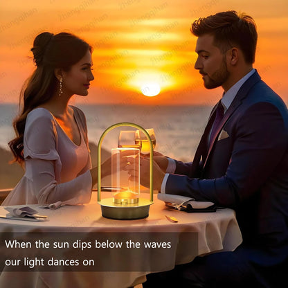 Table Lamp LED Touch Sensor Desktop Night Light Rechargeable Wireless Reading Lamp for Restaurant Hotel Bar Bedroom Decor Light