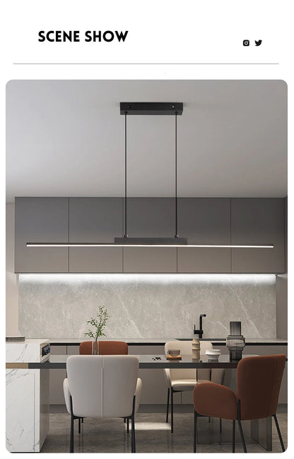Pendant Lights Modern Simple Dining Room Lights For Kitchen Long Chandelier Living Room Pendant Lamp Home Decoration Lighting