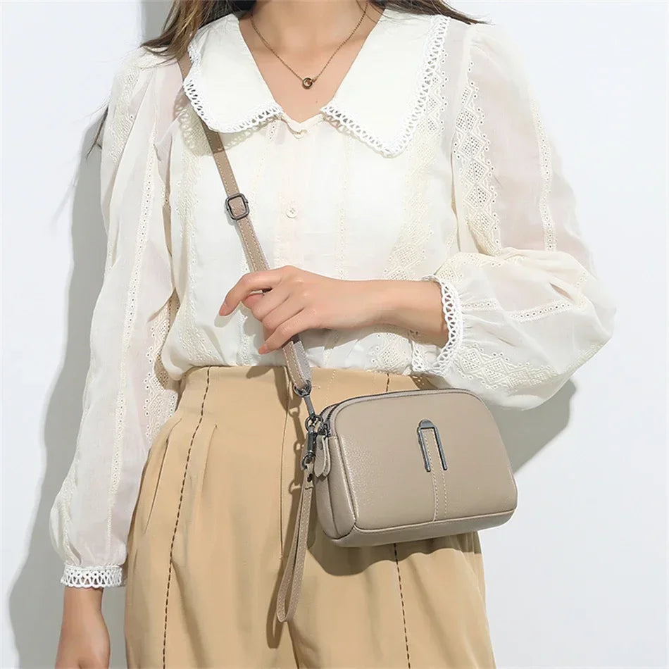 Genuine Leather Shoulder Bag Luxury Women's Handbags Bag for Woman 2024 Female Clutch Phone Bags Casual Crossbody Messenger Bags