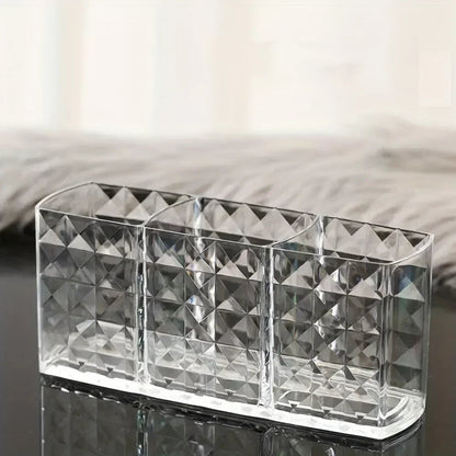 Clear Acrylic Makeup Brush Holder Desk Cosmetic Organizer Lipstick Storage Box Nail Polish Display Stand Rack Jewelry Case RELUX.STORE