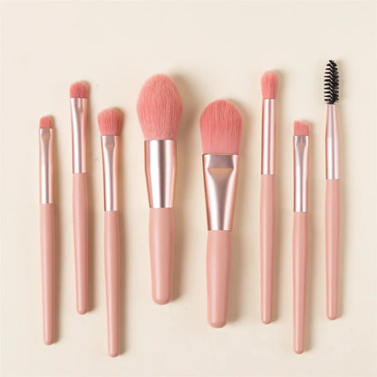 8Pcs Soft Fluffy Makeup Brushes Set for cosmetics Foundation Blush Powder Eyeshadow Kabuki Blending Makeup brush beauty tool RELUX.STORE