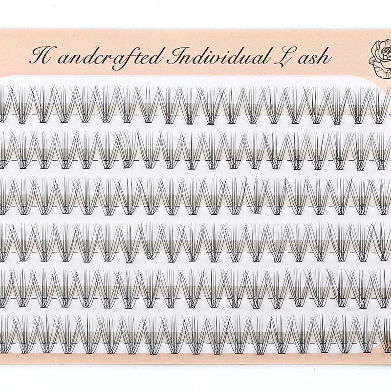 6 Rows 120 Bundles Eyelash Extension Natural Russian Volume Faux Cils Eyelashes Individual 10/20/30D Cluster False Lashes Makeup RELUX.STORE
