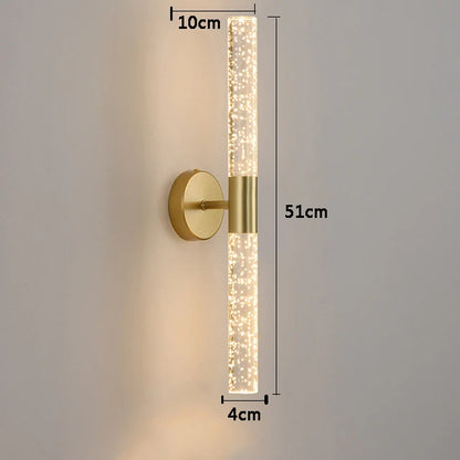 Nordic Bubbles Crystal Rod LED Wall Lamp Bedroom Bedside Living Room Wall Light Aisle Interior Home decoration AC85-265V