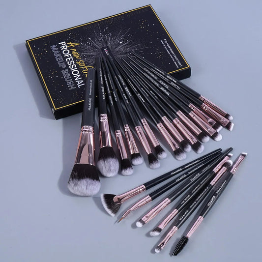 Maange 20Pcs Makeup Brushes with Box Professional Cosmetic Powder Eye Shadow Foundation Blush Blending Beauty Tool For Women RELUX.STORE