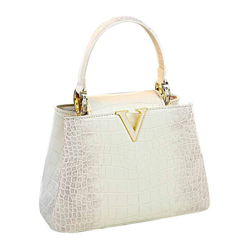Luxury Fashion White Leather Women Handbags 2024 New Female Small Shoulder Messenger Bag Crossbody Portable Shell Bags RELUX.STORE