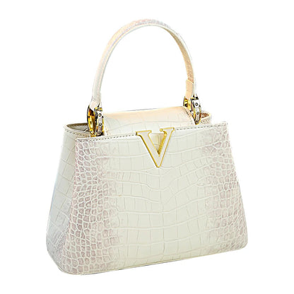 Luxury Fashion White Leather Women Handbags 2024 New Female Small Shoulder Messenger Bag Crossbody Portable Shell Bags RELUX.STORE