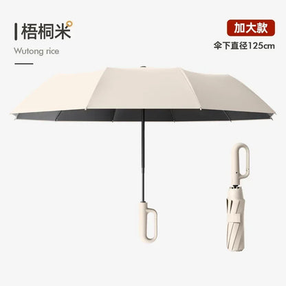 Strong Windproof Automatic Umbrella Sunshade UV Protection Folding Men's Umbrella Buckle Rain Large Parasol for Women