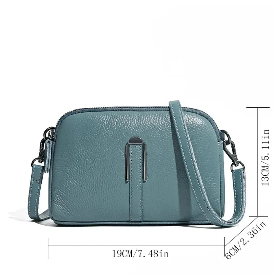 Genuine Leather Shoulder Bag Luxury Women's Handbags Bag for Woman 2024 Female Clutch Phone Bags Casual Crossbody Messenger Bags