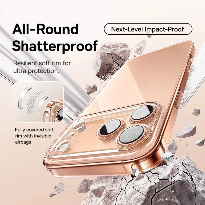 Baseus Clear Case For iPhone 17 Pro Max Soft TPU Case For iPhone 17 Air Anti-drop Ultra Thin Cover For iPhone 16 15 Pro Max Case RELUX.STORE