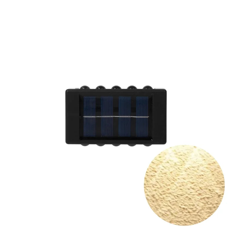 1pc 2/4/6/8/10/12LEDs Solar LED Wall Lights, Outdoor Wall Lamp For Garden, Patio, Ambient Light RELUX.STORE