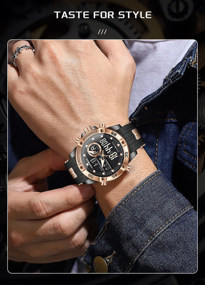New Original FOXOBOX Brand Luxury Men Watch Military Analog Digital Watches For Men Fashion Sport Waterproof Quartz Chronograph