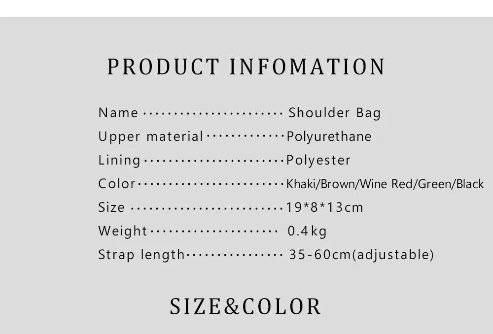 Fashion Design Model Metal Accessories Buckle Women's Shoulder Bag Luxury Brand 2025 Fashion Solid Colour Printed Head Bag RELUX.STORE