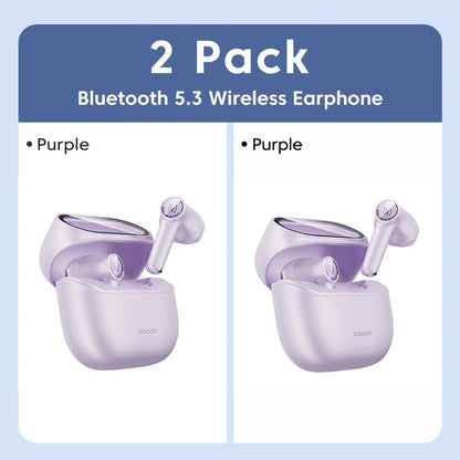 Toocki ENC Bluetooth 5.3 Headphones TWS HiFi Sound Stereo Earphones with Mic Wireless Waterproof In-Ear Headset for Mobile Phone RELUX.STORE