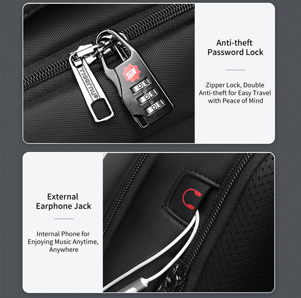 Tigernu Men Backpack 14 15.6 17.3inch Laptop Backpack Bags For Men Anti Theft Bags School Backpack Male Travel Backpack Knapsack