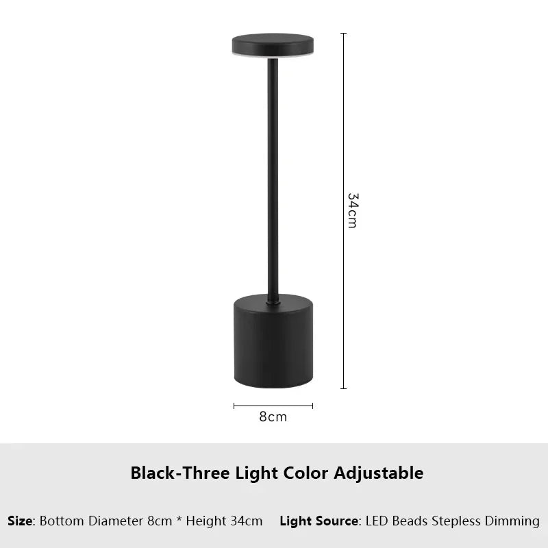 Rechargeable LED Night light Touch Table Lamp Writing Lamp Bedside Creative Ambient Lights Bar Outdoor Decoration Night Lighting