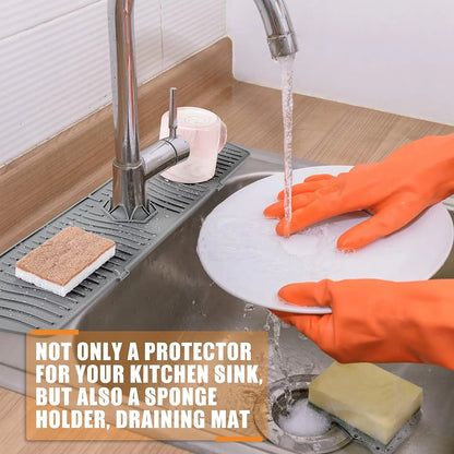 24.01/29.92 Inch Kitchen Long Silicone Sink Faucet Mat Splash Guard for Absorbent Sink Countertop Protectors Mat Kitchen Gadgets