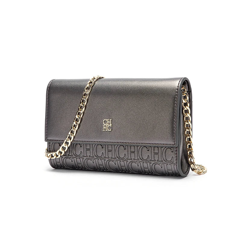CHCH Women's Shoulder Bag New Magnetic Flip Chain Bag Brown Small Square Bag Wallet RELUX.STORE