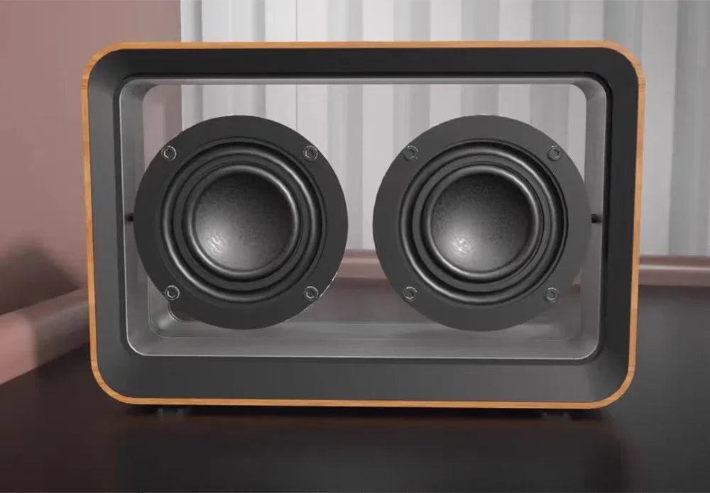 Wireless Bluetooth Speaker with Duel Horn Transparent Comfortable Reading Light Portable Stereo HIFI Sound Quality Music Box