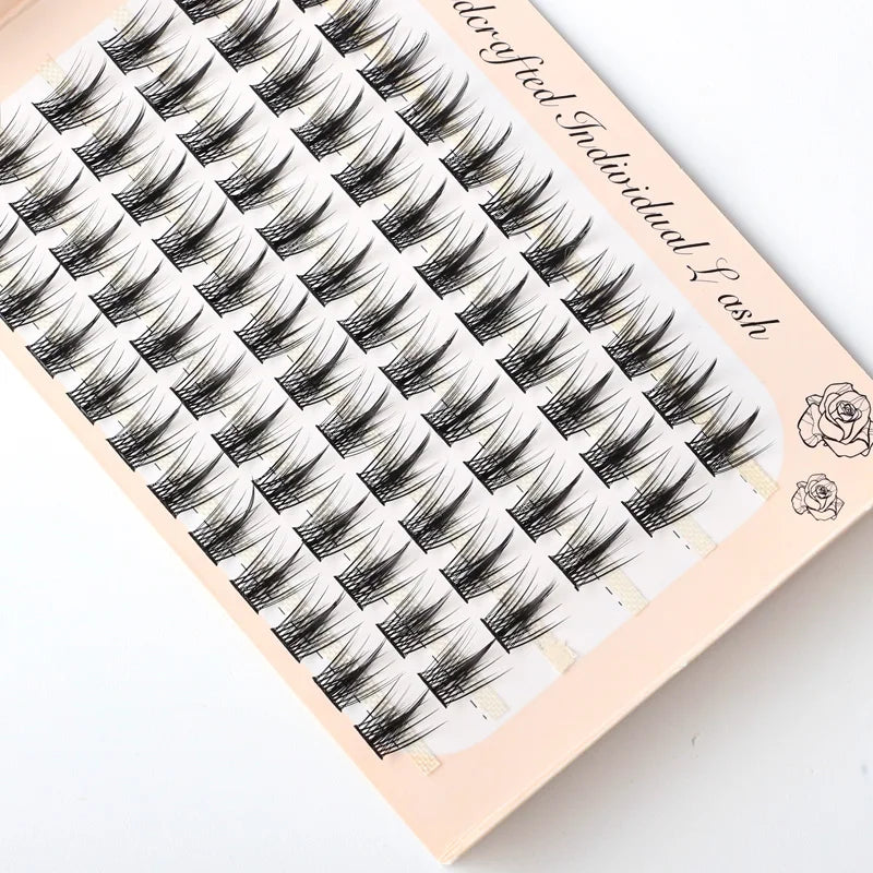 6 Rows 120 Bundles Eyelash Extension Natural Russian Volume Faux Cils Eyelashes Individual 10/20/30D Cluster False Lashes Makeup RELUX.STORE