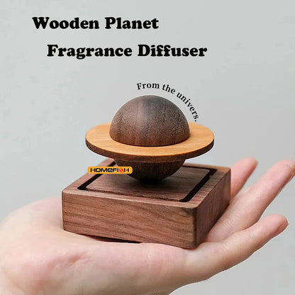 1pc Wooden Scent Diffuser - Jupiter Shape, No Essential Oil Needed, Home Decor & Fresh Air, Dorm Room Essential