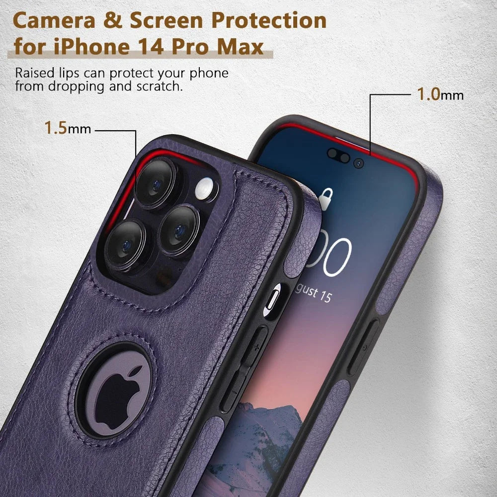 Ultra Thin Slim Business Leather Cover For iPhone 17 Air 16E 16 15 14 12  Pro Max 13 Mini Shockproof Phone Case RELUX.STORE