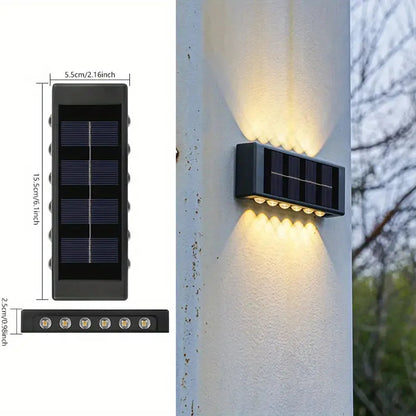 1pc 2/4/6/8/10/12LEDs Solar LED Wall Lights, Outdoor Wall Lamp For Garden, Patio, Ambient Light RELUX.STORE