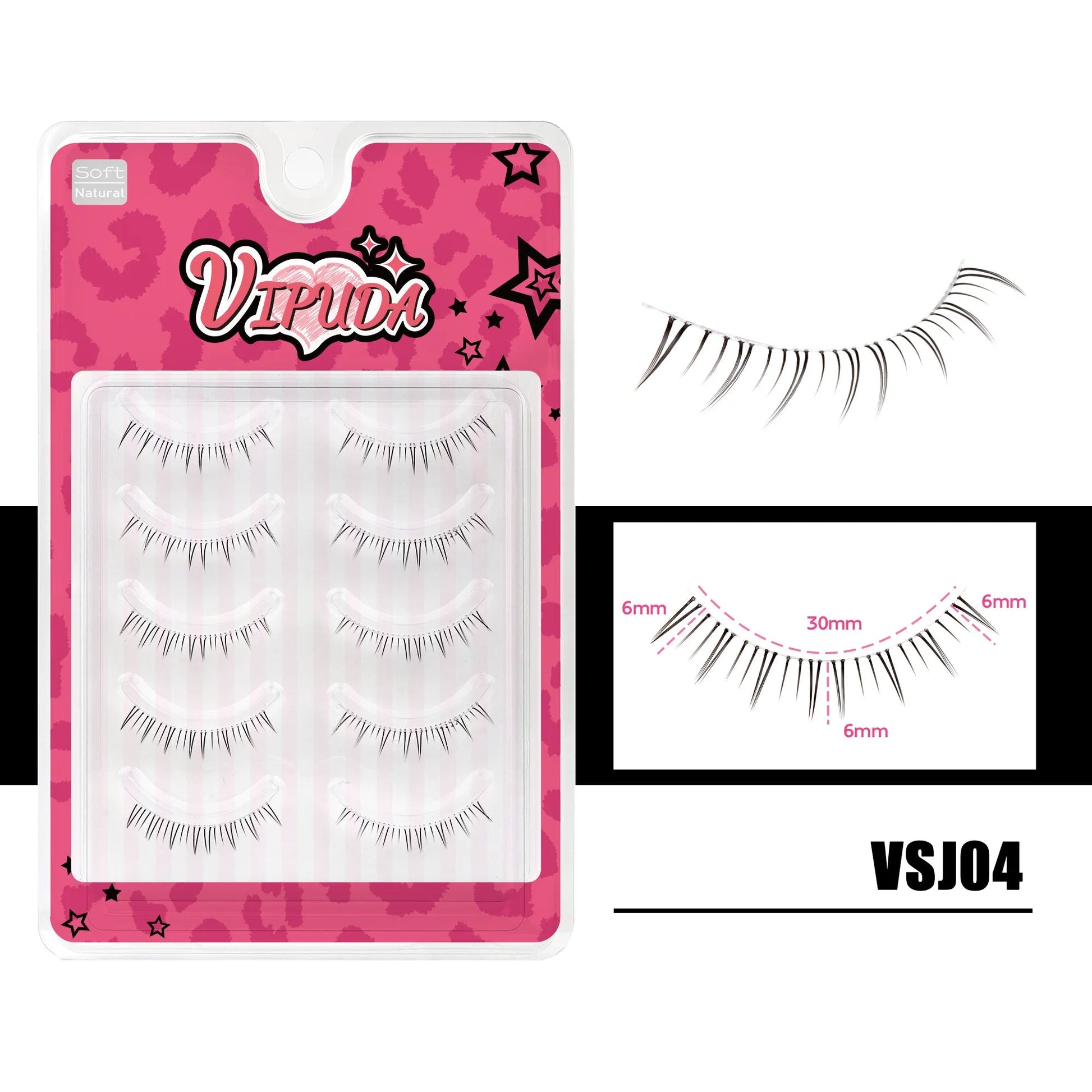 10Pairs Bottom Eyelashes Manga Lower Lashes Clear Band Wispy Small Flame Under Eye Lashes Korean Makeup Cosplay Tools RELUX.STORE