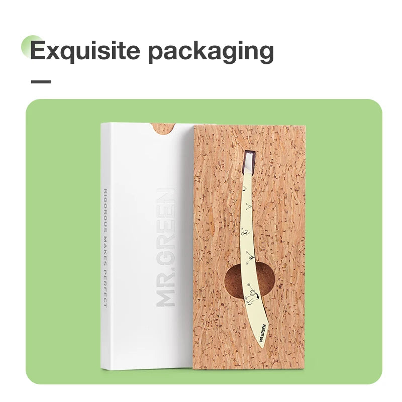 MR.GREEN Curve Handle Eyebrows Tweezers Professional Fine Hairs Puller Makeup Tools Stainless Steel Beauty Clips Removal RELUX.STORE