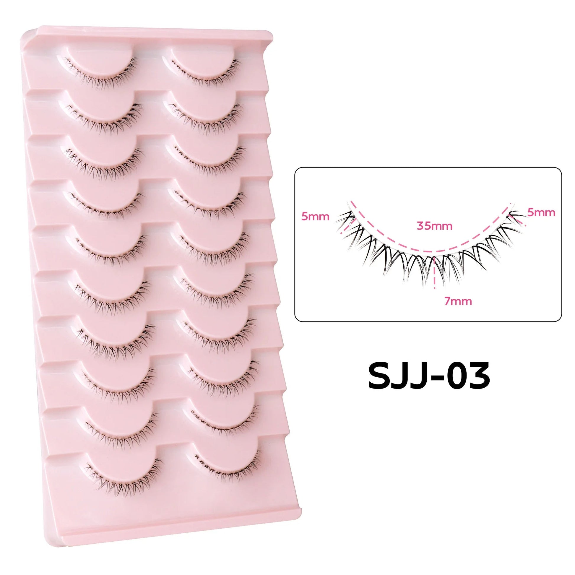 10Pairs Bottom Eyelashes Manga Lower Lashes Clear Band Wispy Small Flame Under Eye Lashes Korean Makeup Cosplay Tools RELUX.STORE