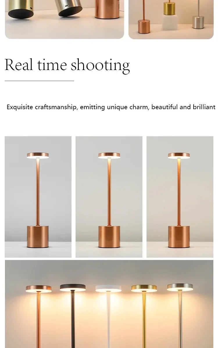 Rechargeable LED Night light Touch Table Lamp Writing Lamp Bedside Creative Ambient Lights Bar Outdoor Decoration Night Lighting