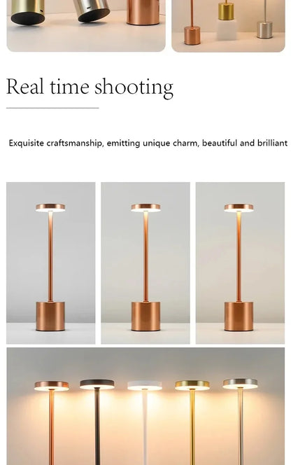 Rechargeable LED Night light Touch Table Lamp Writing Lamp Bedside Creative Ambient Lights Bar Outdoor Decoration Night Lighting