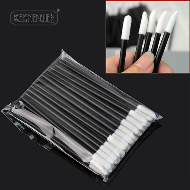 Wholesale 50/1000pcs Lip Brushes Applicators Eyelashes Brush Lipstick Brush Lip Gloss Applicator Wands Makeup Beauty Tool RELUX.STORE