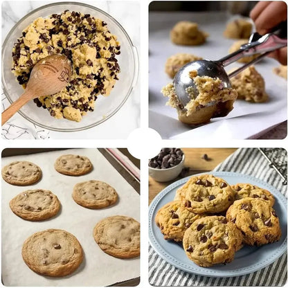 1PC Stainless Steel Ice Cream Scoop Cookie Dough Spoon Fruit Potato Digging Ball Spring Handle Ice Tray Mold Kitchen Accessories