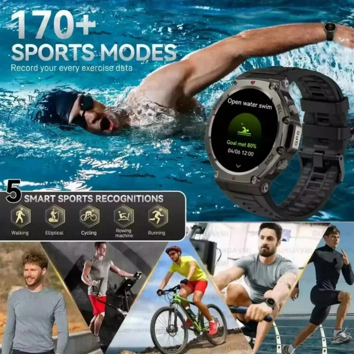 Xiaomi T-Rex 3 For Amazfit New Military gps smartwatc Built-in Compass Altimeter 10ATM Waterproof Sports Smartwatch Men Women