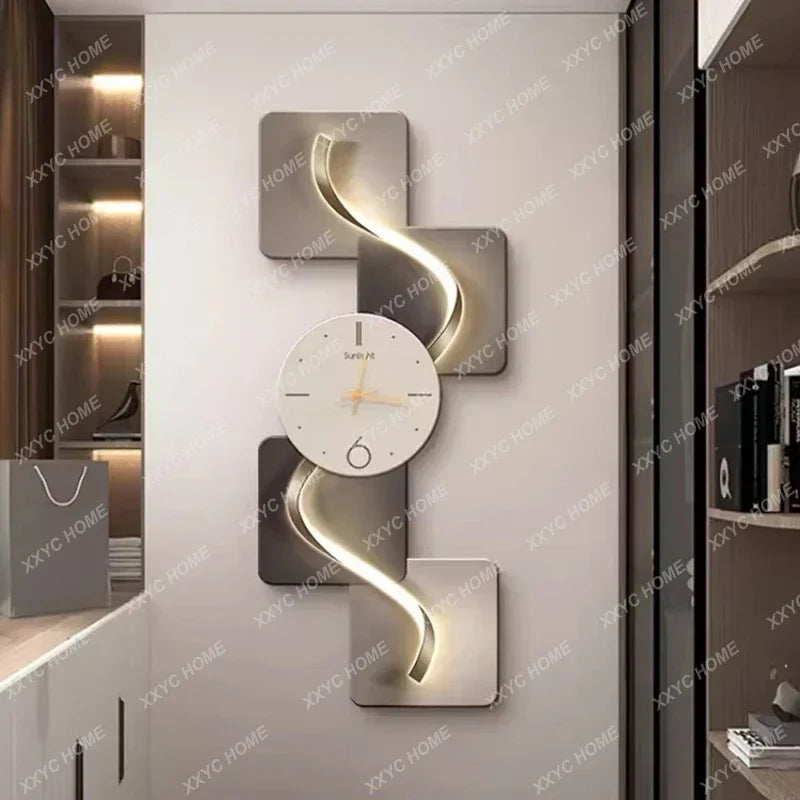hot sale  Design Wall Clocks Big Size Art Luminous Living Room Wall Clock Minimalist Modern Home Decor