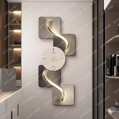 hot sale  Design Wall Clocks Big Size Art Luminous Living Room Wall Clock Minimalist Modern Home Decor