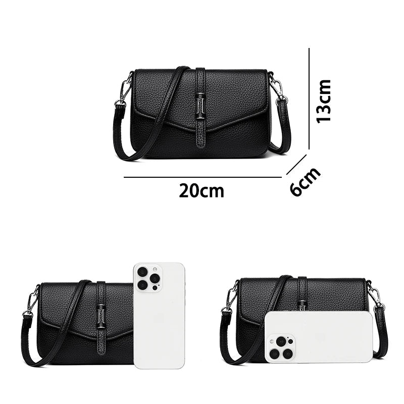 Fashion Luxury Leather Mini Backpack for Women, Small Retro Phone Crossbody Bag, Elegant Shoulder Purse, Trendy Designer Handbag RELUX.STORE