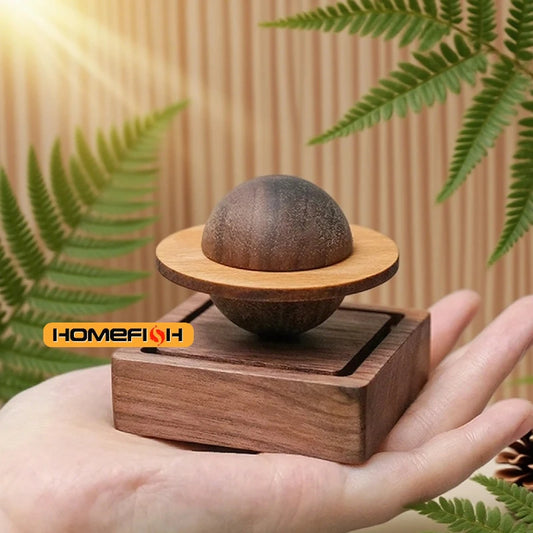 1pc Wooden Scent Diffuser - Jupiter Shape, No Essential Oil Needed, Home Decor & Fresh Air, Dorm Room Essential