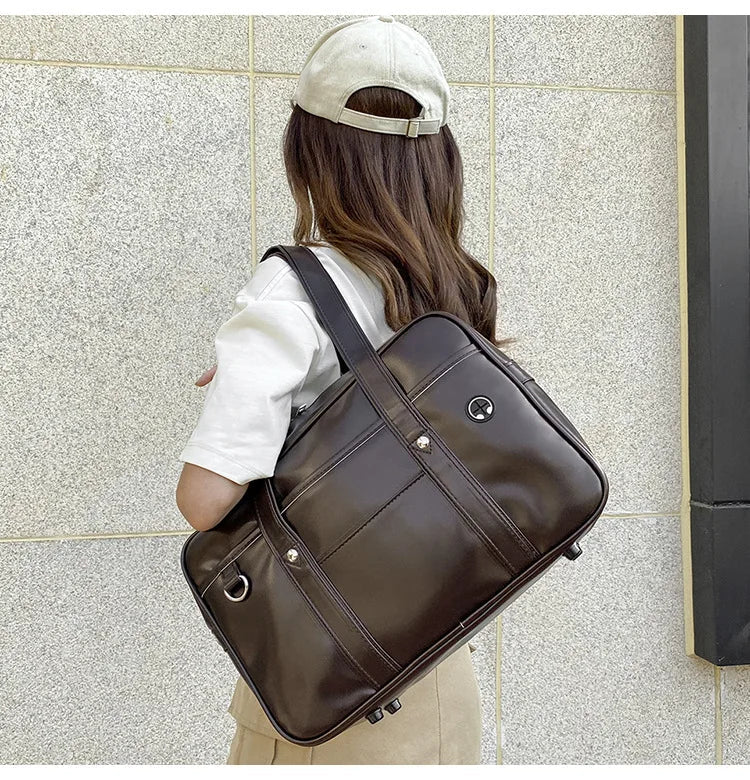 Japanese Casual PU Shoulder Bag Junior High School Students School Bag Handbag Anime Uniform Bag Tote Bags for Women Bolsos RELUX.STORE