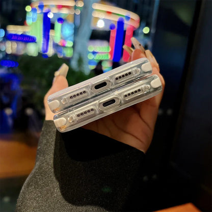 Luxury For Magsafe Aurora Clear Luggage Phone Case For iPhone 17 16 15 14 13 Pro Max Plus Wireless Charging Protective Covers RELUX.STORE